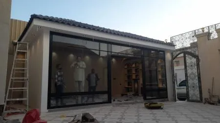 تصميم ملحق خارجي صغير حي العليا بالرياض 