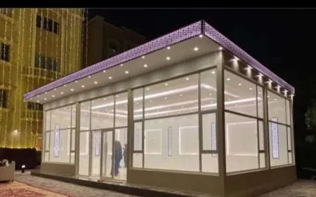 تصميم ملحق خارجي صغير حي العليا بالرياض 