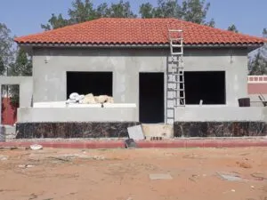 تصميم ملحق خارجي صغير حي العليا بالرياض 