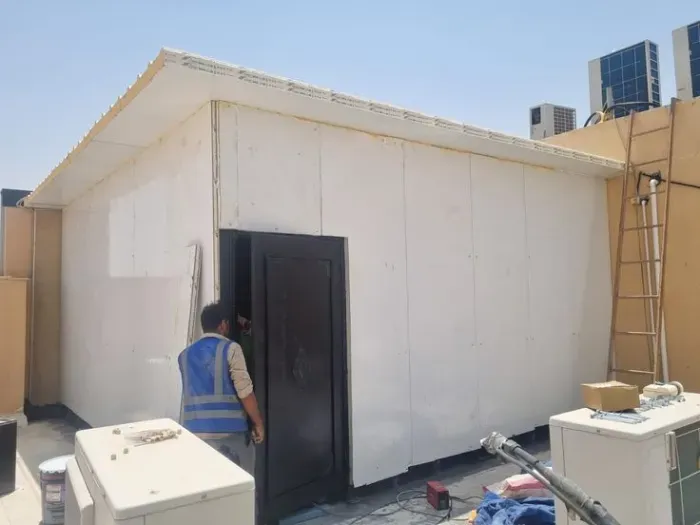 تصميم ملحق خارجي صغير حي العليا بالرياض 