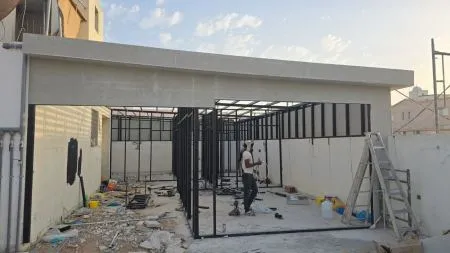 تصميم ملحق خارجي صغير حي العليا بالرياض 