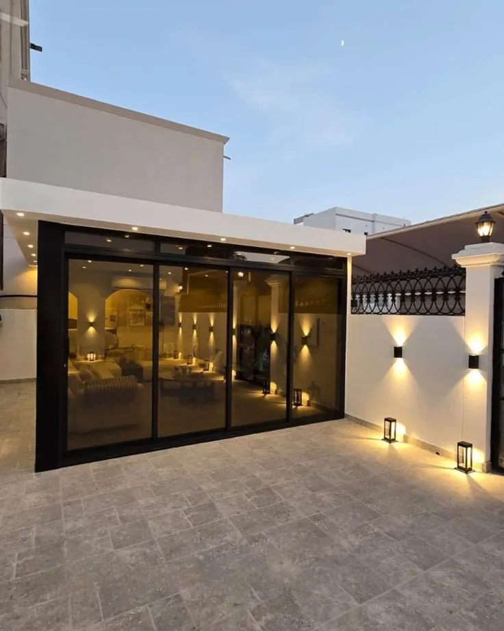 مجالس خارجية زجاجية فاخرةحي النرجس |تصميم وتركيب مجالس