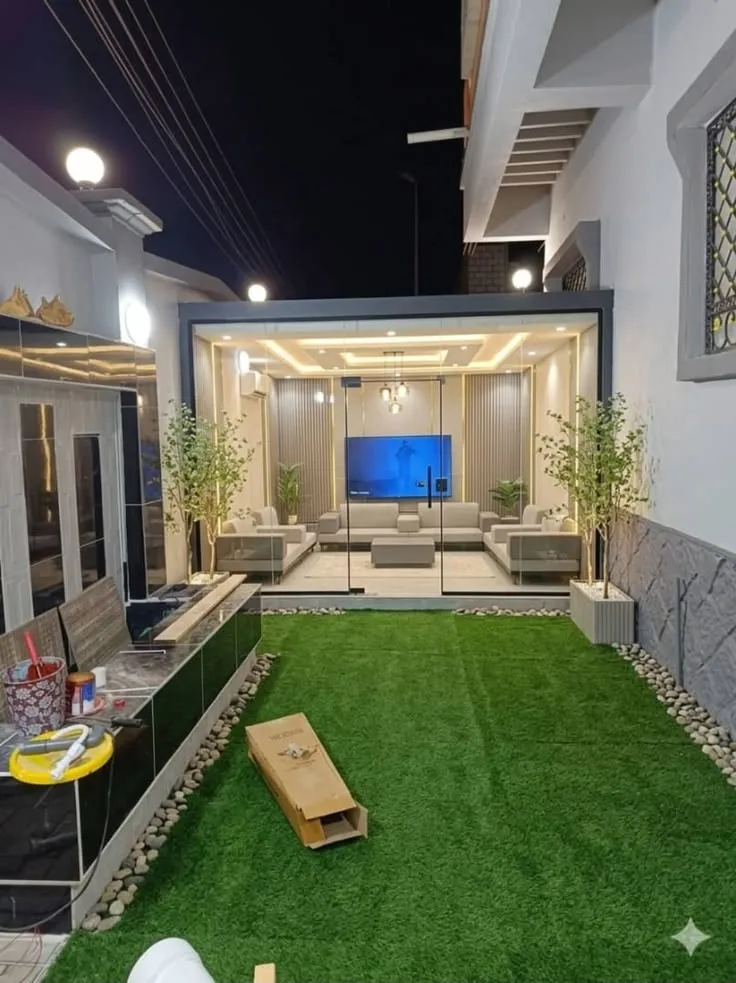 مجالس خارجية زجاجية فاخرةحي النرجس |تصميم وتركيب مجالس