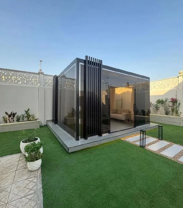 مجالس خارجية زجاجية فاخرةحي النرجس |تصميم وتركيب مجالس
